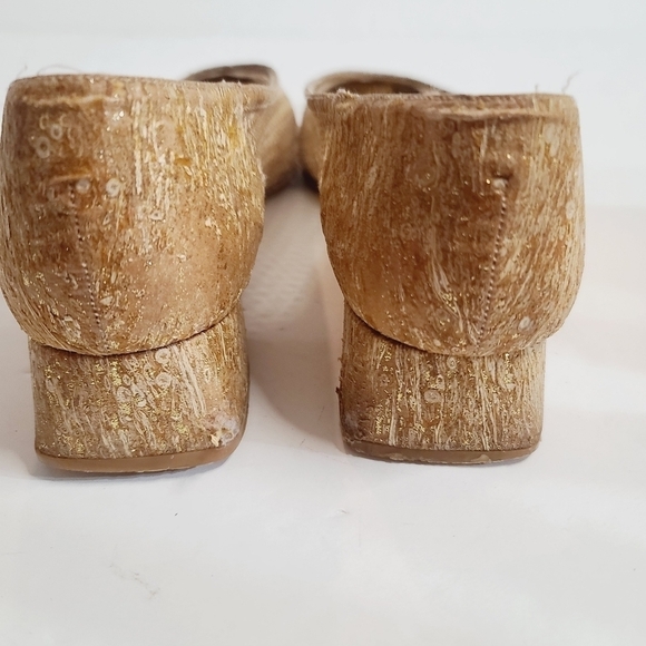 Vintage Timothy Hitsman Gold Mesh Block Heel Pumps size 10 - Picture 14 of 15